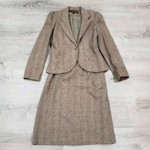 Vintage Jackets & Blazers - Vintage Peabody House Wool Blend Suit Tweed 2 Piece Set